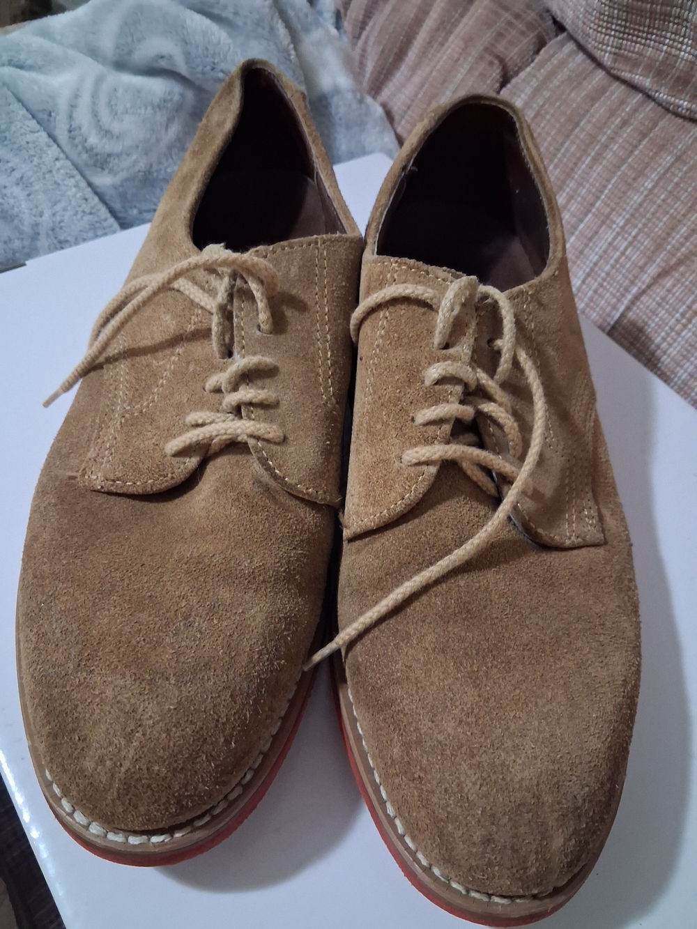 Dexter Men's Suede Derby Shoes in Tan